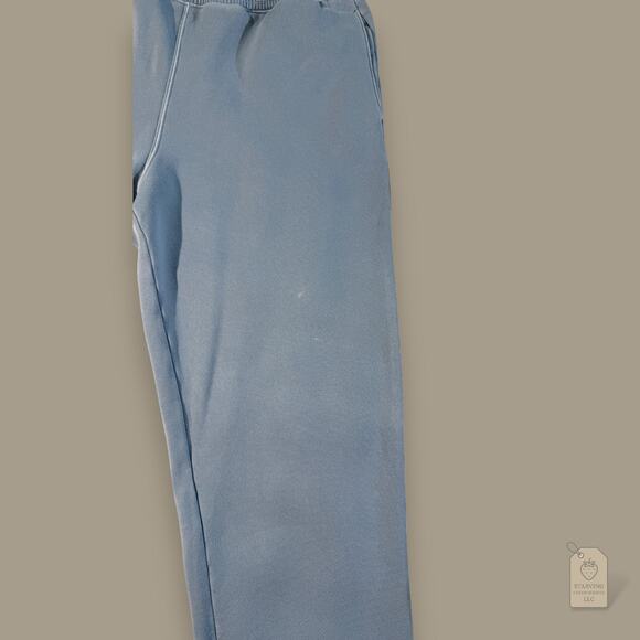 Abercrombie & Fitch Garment Dyed Blue Fleece Joggers Sweatpants Size L - Picture 6 of 8
